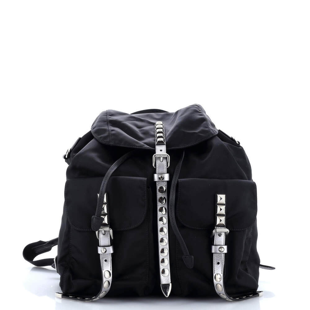 Prada Studded Vela Backpack